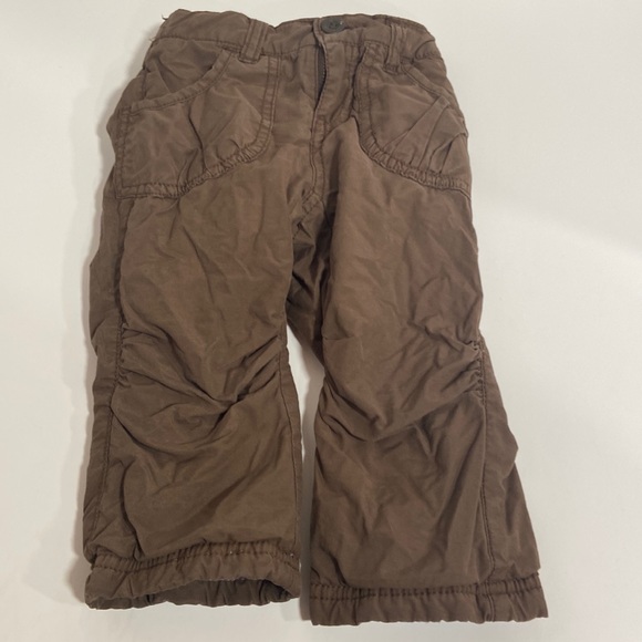 Old navy brown fleece lined winter pants 12-18 months - Picture 1 of 4